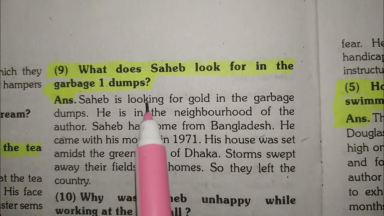 what-does-saheb-look-for-in-the-garbage-dumps-ncert-english-class-12th