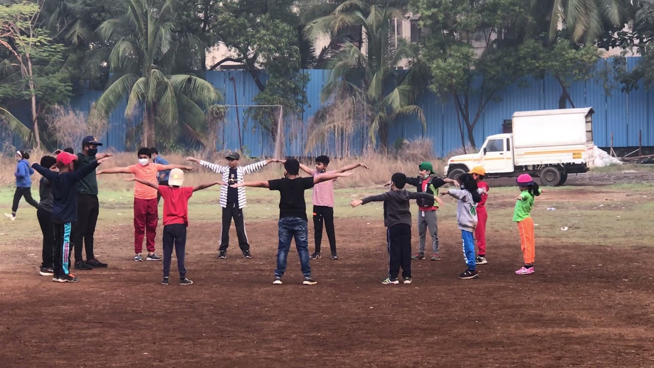 Sumedha military training camp for kids - Sanpada - squats drill - Dec 26 2021