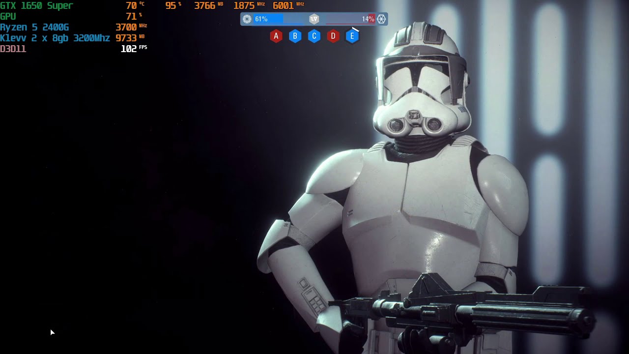 Benchmark + Gameplay STAR WARS Battlefront II (Offline) - GTX 1650 Super - Ultra Setting