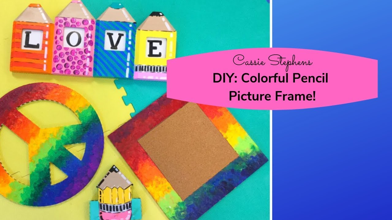 diya tailors DIY: Colorful Pencil Picture Frame!