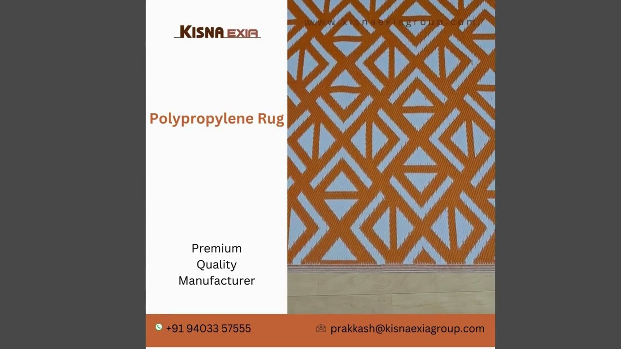 Premium Polypropylene Outdoor Rugs by Kisna Exia Group, India 🌿