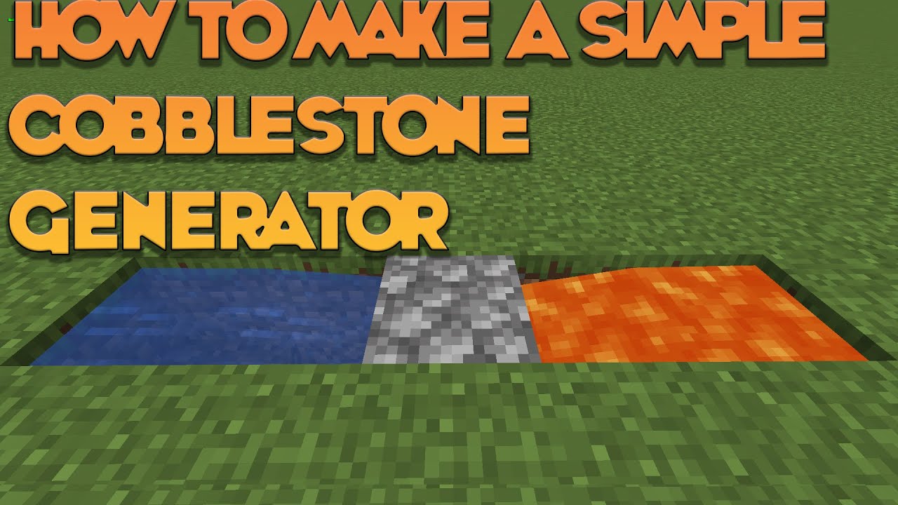 Minecraft how to make a simple cobblestone generator - YouTube
