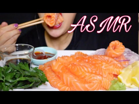 ASMR/NO TALKING/SALMON SASHIMI/연어 먹방/EATING SHOW/咀嚼音/吃播