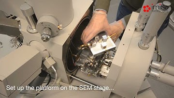 Imina Technologies: Installation of the miBot nanomanipulators in a SEM