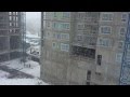 Первый снег для узбекских строителей )))))