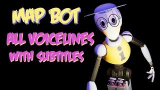 Map Bot (Male &amp; Female) | All Voicelines with Subtitles | Five Nights at Freddy&#39;s: Security Breach