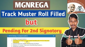 Track Muster Roll Filled But Pending FTO Signatory | MGNREGA MIS Report