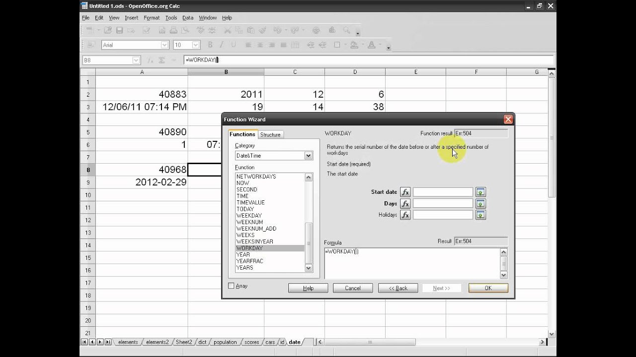 Calc 34 Date Time Functions 2 YouTube