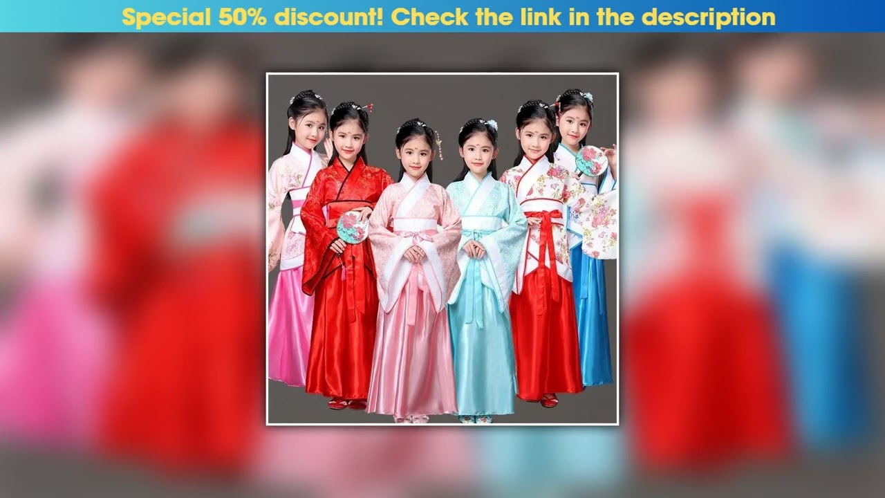 Hot Picks Traditional Chinese Lion Dance Costume Folk Dance Costume Hanfu Dress for Girl Kids Child