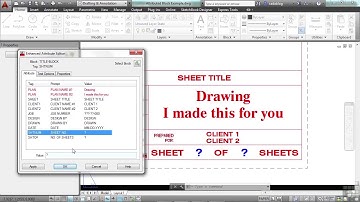 AutoCAD Training 1105 Attributed Blocks Part 1