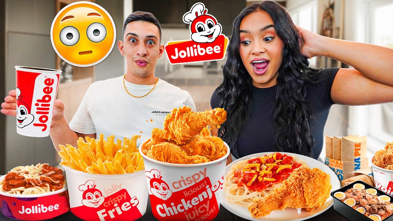 Americans Try Jollibee For The First Time! (Palabok, Aloha Burger ...