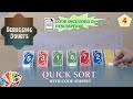 QUICK SORT | VISUALIZATION | UNO CARDS | quick sort using uno cards