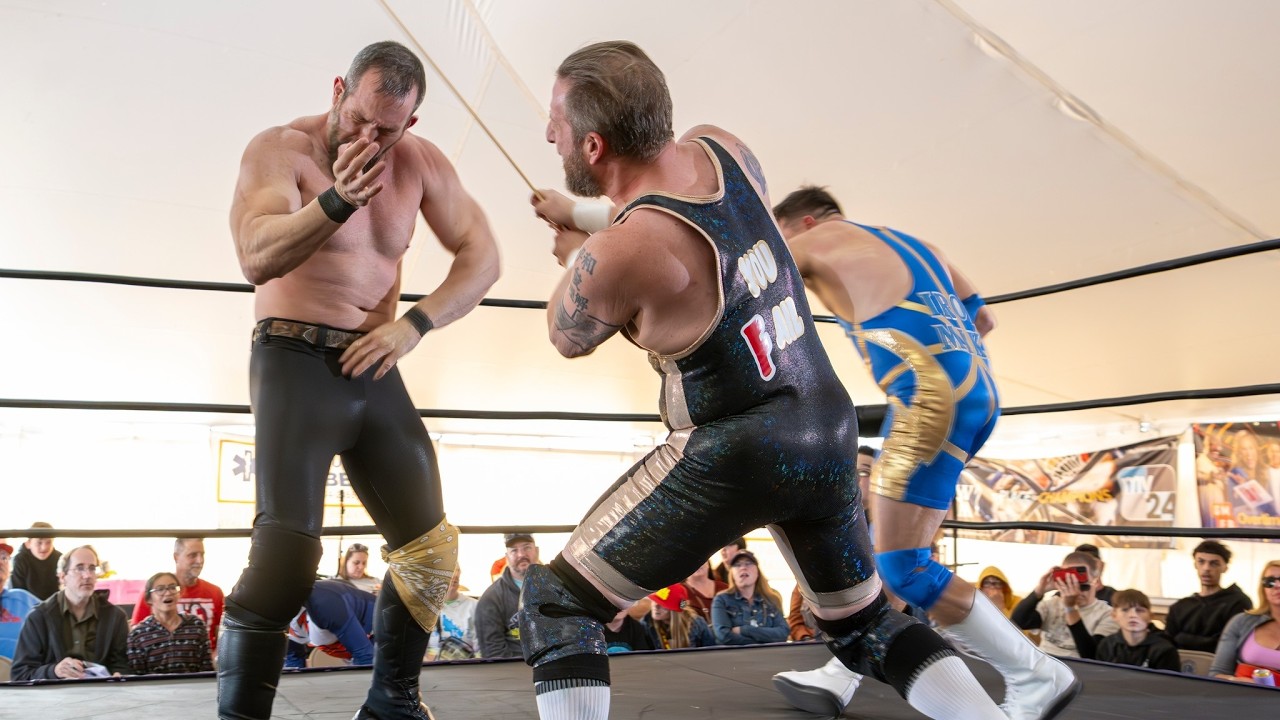 Super Z & CBS58 Mike Curkov vs. Tony Gunn & The Professor / Tag Team Action / Crusherfest 2025