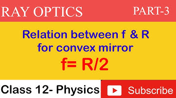 Relation between f and r for convex mirror| Optics | 12th Physics Term 2 #kineticMinds