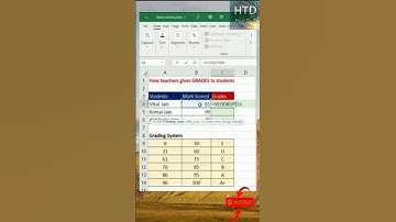 how teacher gives Grade to student#excel #exceltricks #trickshots #viralshorts  #viral#exceltutorial