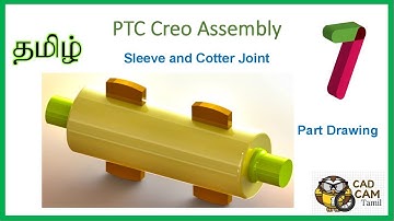 Creo Assembly | Tamil 7 | Sleeve and Cotter Joint