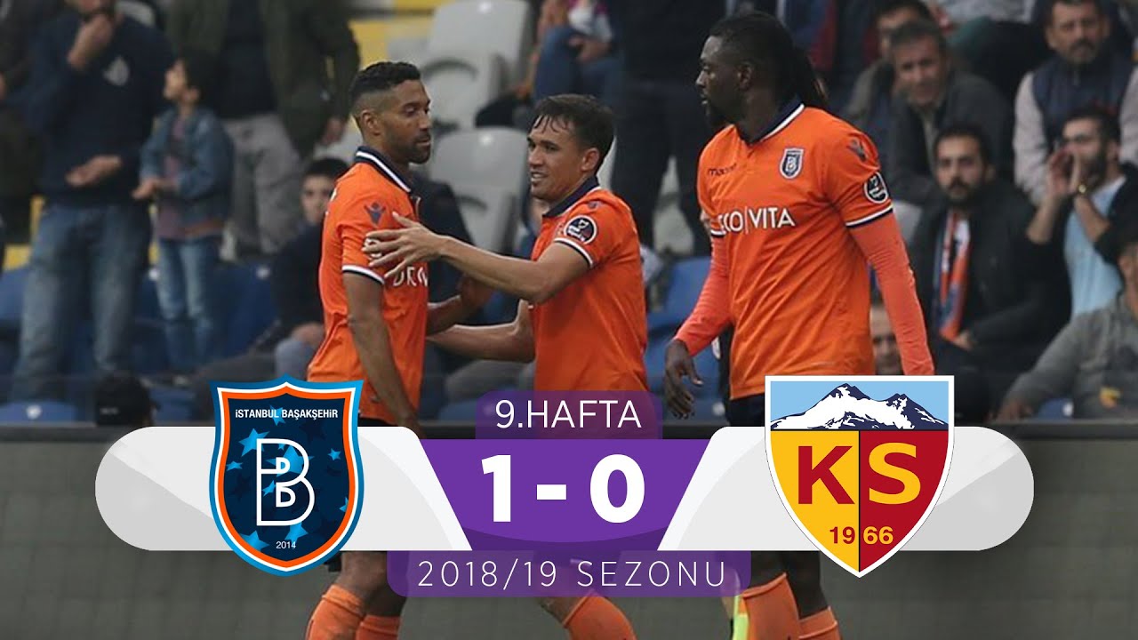 2018-2019 Süper Lig BAŞAKŞEHİR FK - KAYSERİSPOR 1-0 Maç Özeti