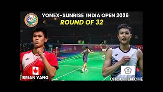 INTENSE MATCH!!! Chou Tien Chen vs Brian Yang  thomus cup rally badminton 1080p, h264