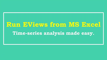 Time-series analysis made easy. Run EViews from MS Excel.