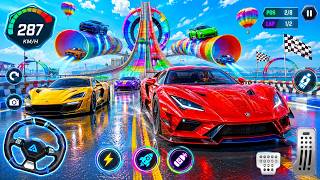 Extreme Crazy GT Stunt Car Racing 3D - Impossible Car Lightning McQueen Mega Ramp - DevM GamePlay screenshot 3