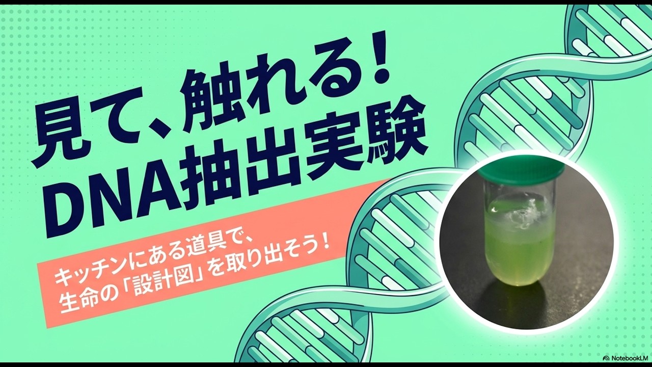 目に見える「生命の設計図」：身近な材料でできるDNA抽出実験ガイド