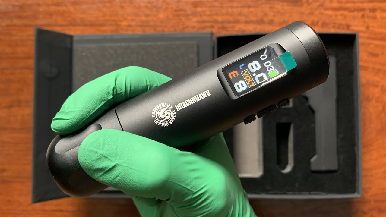 เครื่องสัก Dragonhawk X7 Wireless Tattoo Machine YouTube