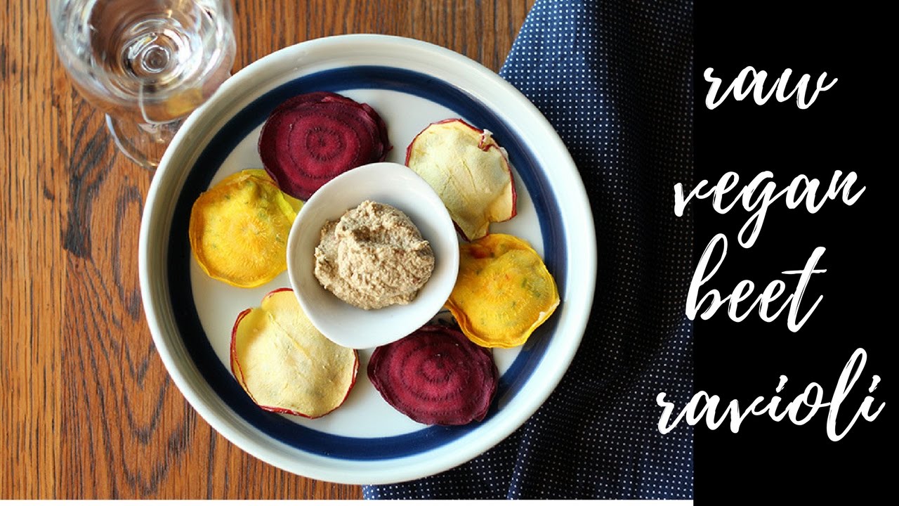 How to make RAW VEGAN apple beet ravioli