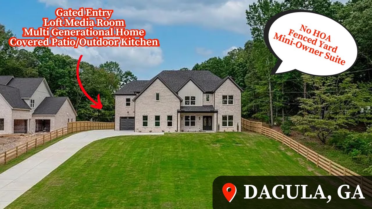 Жизнь в Дакуле, Джорджия | Частный въезд через ворота | Экскурсия по дому | Без товарищества собс...