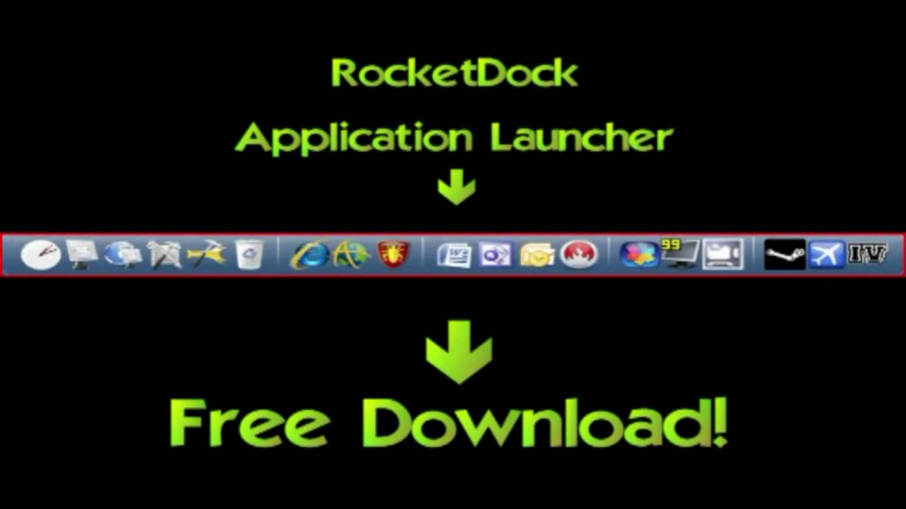 RocketDock Application Luncher - Free Download - Shortcut Icon Organizer