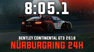 Nürburgring 24h (Nordschleife) 8:05.1 - Bentley Continental (GT3 2018) - GO Setups | ACC 1.10.1