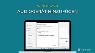 Audiogerät (Wiedergabegerät) hinzufügen [Windows 11]