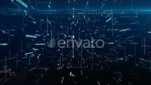 Infinite Flight Among Binary Code in a Chaotic Technological Space | Motion Graphics - Videohive