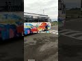 Live accident on private bus