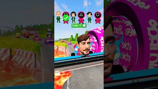 Mrbeast U0026 Crazy Frog U0026 Spiderman U0026 Gummy Bear Vs Bollord Barbie In Beamngdrive shorts beamngdrive