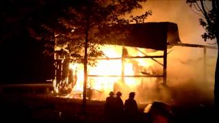 Darien FD 2 Alarm Barn Fire - 3105 County Line Rd