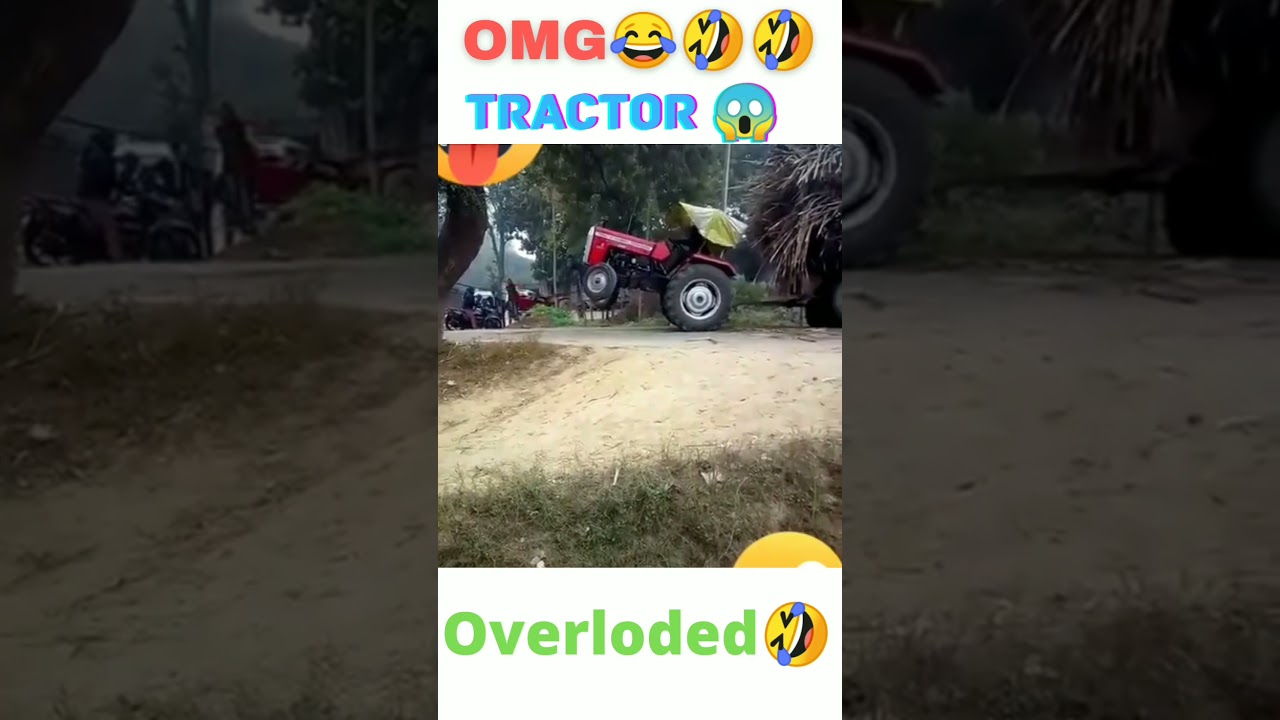 Tractor divided into two parts🤣🤣🤣 |