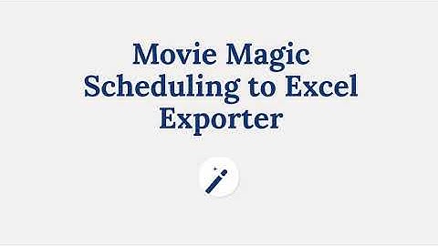 Movie Magic Scheduling to Excel Exporter