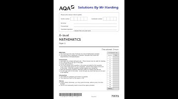 AQA - A-Level Mathematics - Paper 1 [Pure] - June 2021 - Solutions By Mr Harding