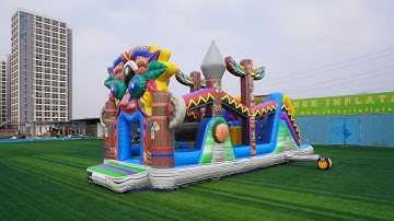 Funny Inflatable Comb Obstacle Course Party Game For Team Event Chinee Inflatables T7-564B