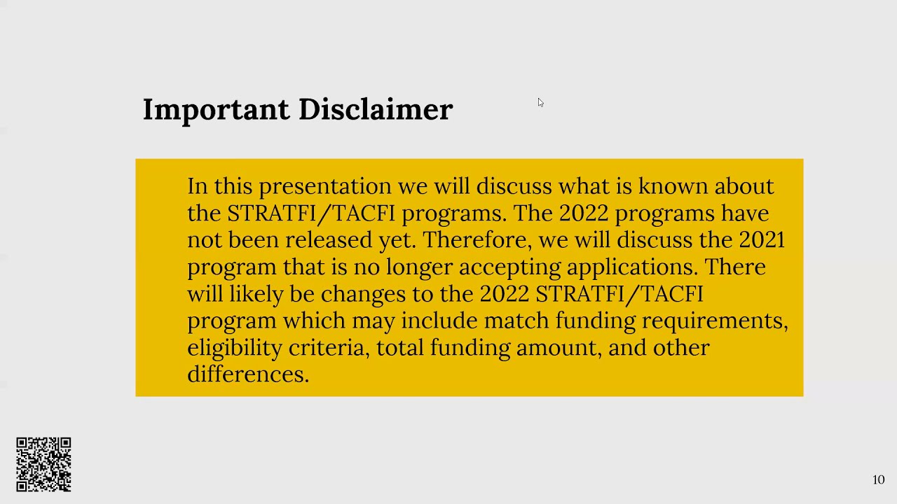Introduction to the US Air Force’s STRATFI / TACFI Program