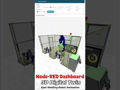 Three.js in FlowFuse Node-RED Dashboard - Part 6: Robot Digital Twin and Spot Welding Simulation