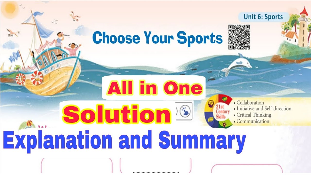 Выберите свое спортивное решение Краткое объяснение | Паром класса 6 на английском языке Выберите...