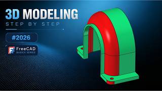 FreeCAD 1.1.3 Part Design Tutorial | Model a Part Using Sketch, Pad, Hole & Pattern-160