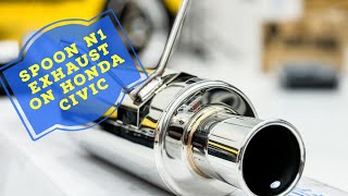 Spoon Motorsports N1 Exhaust on EK Hatch Civic