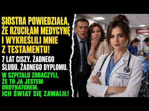 Siostra skłamała, że rzuciłam medycynę… 7 lat później ratowałam jej życie