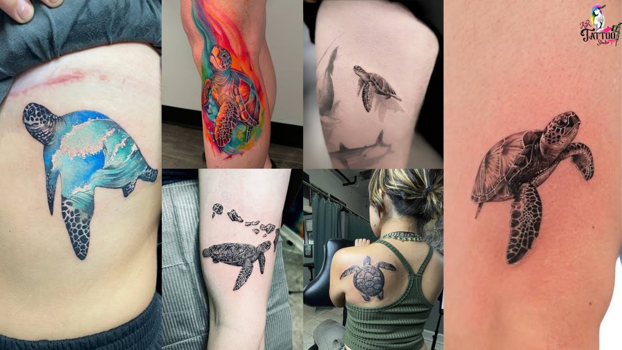 Эскизы татуировок с черепахами 2025 | Реалистичные идеи для татуировок с морскими черепахами | Мо...