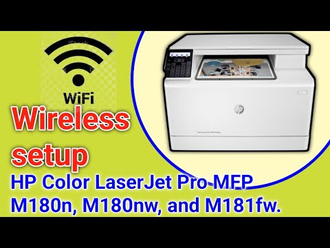 How to HP Color LaserJet Pro MFP M180n, M180nw, and M181fw printers and scanner wireless setup 2022.