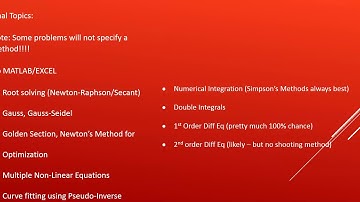 Numerical Methods Final Exam Review