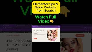 Elementor Spa & Salon Website #wordpresstutorial #elementortutorial #elementorpro #elementor
