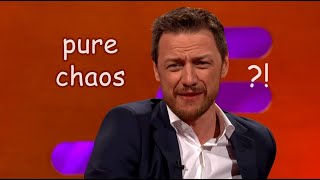 james mcavoy being absolute chaos for almost 2 minutes
